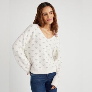 Splendid Hazel Hearts Sweater NWT Size Small